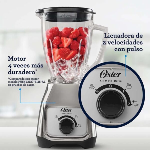 Licuadora Oster® con vaso de vidrio y control de perilla BLSTKAGNRD - Imagen 6
