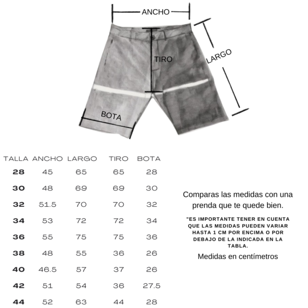 Bermuda en Drill Talla 30 Beiges Oscura - Imagen 3