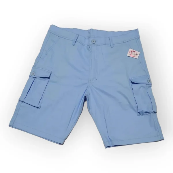 Bermuda en Drill Cargo Talla 36 Azul Bebe