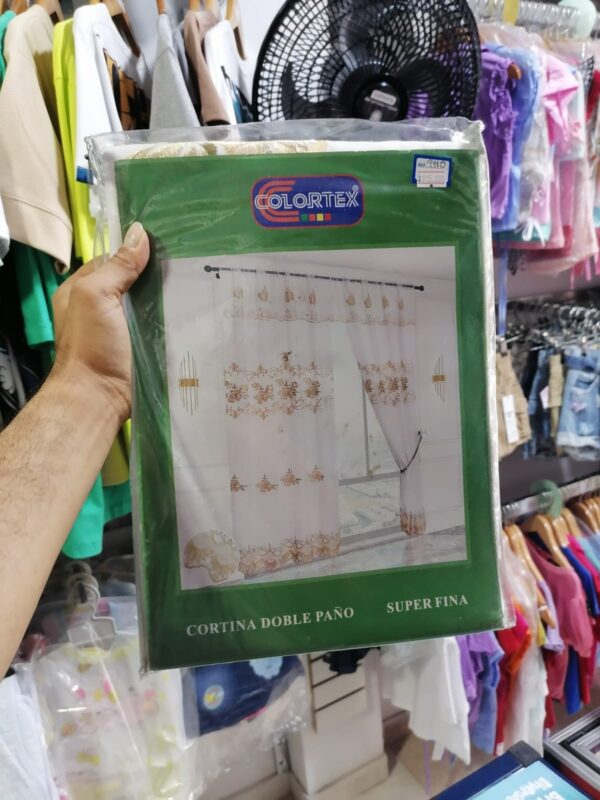 Cortina de Cuarto Blanca Bordada - Colortex - Imagen 2